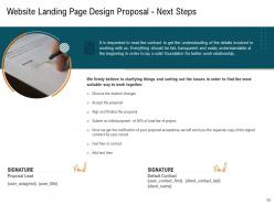 Website landing page design proposal powerpoint presentation slides