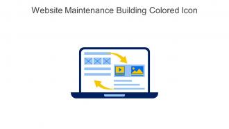 Website Maintenance Building Colored Icon In Powerpoint Pptx Png And Editable Eps Format