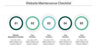 Website maintenance checklist ppt powerpoint presentation infographic cpb