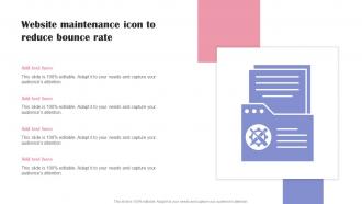 Website Maintenance Icon To Reduce Bounce Rate