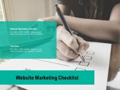 Website marketing checklist ppt powerpoint presentation infographics skills cpb