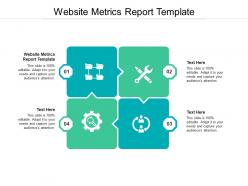 Website metrics report template ppt powerpoint presentation portfolio icons cpb