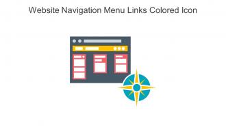 Website Navigation Menu Links Colored Icon In Powerpoint Pptx Png And Editable Eps Format