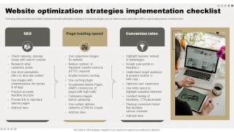 Website Optimization Strategies Implementation Comprehensive Guide For Online Sales Improvement
