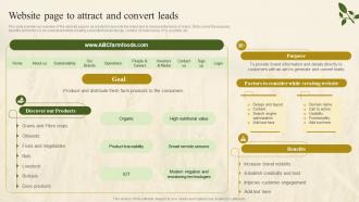 Website Page To Attract And Convert Leads Farm Marketing Plan To Increase Profit Strategy SS