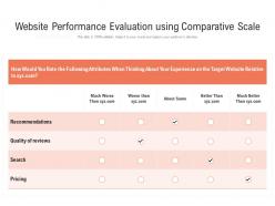Website Performance Evaluation Using Comparative Scale