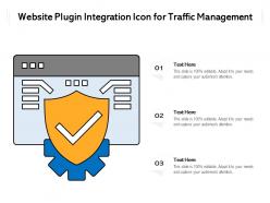 Website plugin integration icon for traffic management