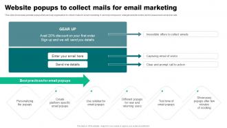 Website Popups To Collect Mails For Email Marketing Strategies To Reduce Ecommerce