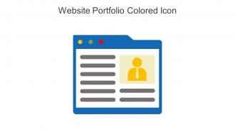 Website Portfolio Colored Icon In Powerpoint Pptx Png And Editable Eps Format