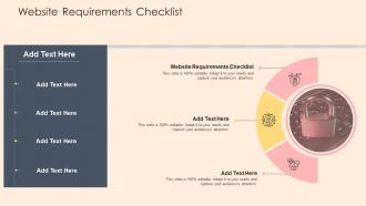 Website Requirements Checklist In Powerpoint And Google Slides Cpb