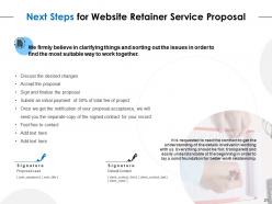 Website Retainer Service Proposal Powerpoint Presentation Slides