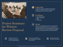 Website review proposal powerpoint presentation slides