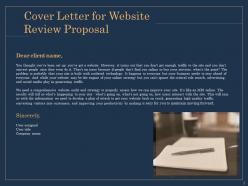 Website review proposal template powerpoint presentation slides