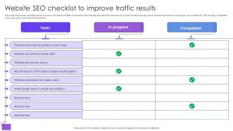 Website SEO Checklist To Improve Traffic Results