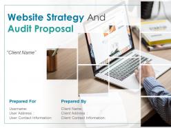 Website Strategy And Audit Proposal Powerpoint Presentation Slides