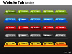 Website tab design powerpoint slides and ppt templates db