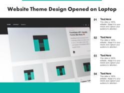 Website theme design opened on laptop