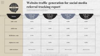 Website Traffic Generation For Social Media Referral Marketing Strategies To Reach MKT SS V