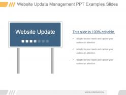 Website update management ppt examples slides
