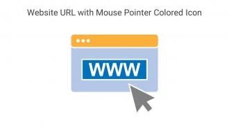 Website URL With Mouse Pointer Colored Icon In Powerpoint Pptx Png And Editable Eps Format
