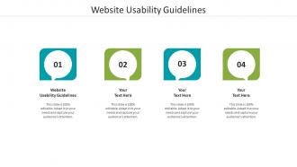 Website usability guidelines ppt powerpoint presentation summary layout cpb