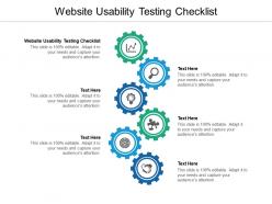 Website usability testing checklist ppt powerpoint presentation show outfit cpb