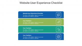 Website user experience checklist ppt powerpoint presentation styles visuals cpb