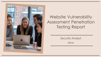 Website Vulnerability Assessment Penetration Testing Report PPT Slides AT