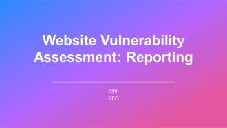 Website Vulnerability Assessment Reporting PPT Guidelines AT