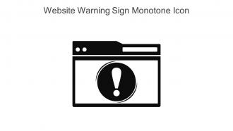 Website Warning Sign Monotone Icon In Powerpoint Pptx Png And Editable Eps Format