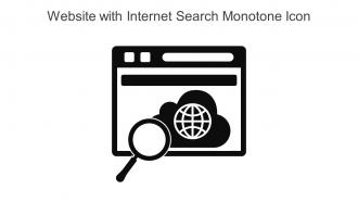 Website With Internet Search Monotone Icon In Powerpoint Pptx Png And Editable Eps Format