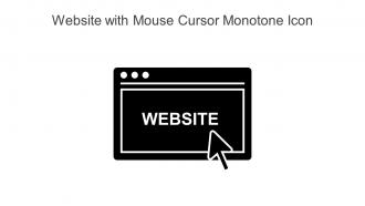 Website With Mouse Cursor Monotone Icon In Powerpoint Pptx Png And Editable Eps Format