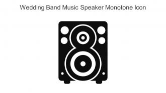 Wedding Band Music Speaker Monotone Icon In Powerpoint Pptx Png And Editable Eps Format
