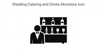 Wedding Catering And Drinks Monotone Icon In Powerpoint Pptx Png And Editable Eps Format
