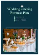 Wedding Catering Business Plan A4 Pdf Word Document