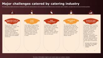 Wedding Catering Business Plan Major Challenges Catered By Catering Industry BP SS