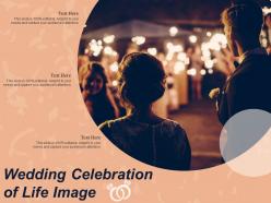 Wedding celebration of life image