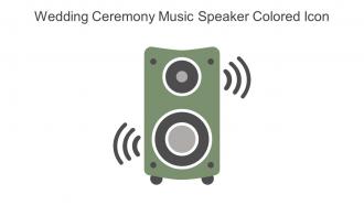 Wedding Ceremony Music Speaker Colored Icon In Powerpoint Pptx Png And Editable Eps Format