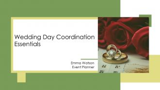 Wedding Day Coordination Essentials PPT Mockup AT