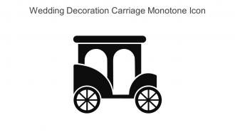 Wedding Decoration Carriage Monotone Icon In Powerpoint Pptx Png And Editable Eps Format