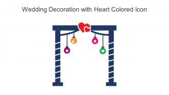 Wedding Decoration With Heart Colored Icon In Powerpoint Pptx Png And Editable Eps Format