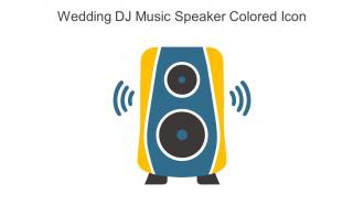 Wedding DJ Music Speaker Colored Icon In Powerpoint Pptx Png And Editable Eps Format
