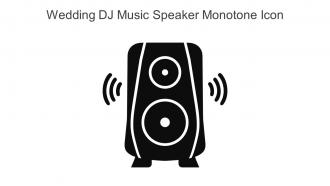 Wedding DJ Music Speaker Monotone Icon In Powerpoint Pptx Png And Editable Eps Format