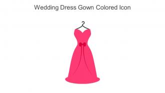 Wedding Dress Gown Colored Icon In Powerpoint Pptx Png And Editable Eps Format