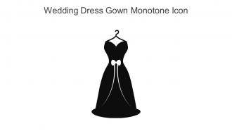 Wedding Dress Gown Monotone Icon In Powerpoint Pptx Png And Editable Eps Format