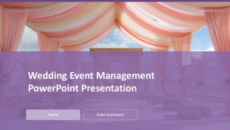 Wedding Event Management PowerPoint Presentation PPT Presentation ACP
