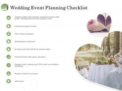 Wedding event planning checklist ppt model