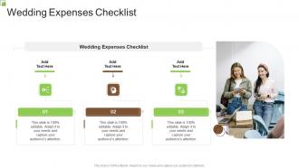 Wedding Expenses Checklist In Powerpoint And Google Slides Cpb
