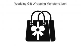 Wedding Gift Wrapping Monotone Icon In Powerpoint Pptx Png And Editable Eps Format