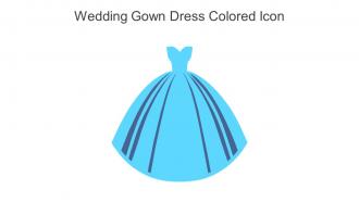 Wedding Gown Dress Colored Icon In Powerpoint Pptx Png And Editable Eps Format